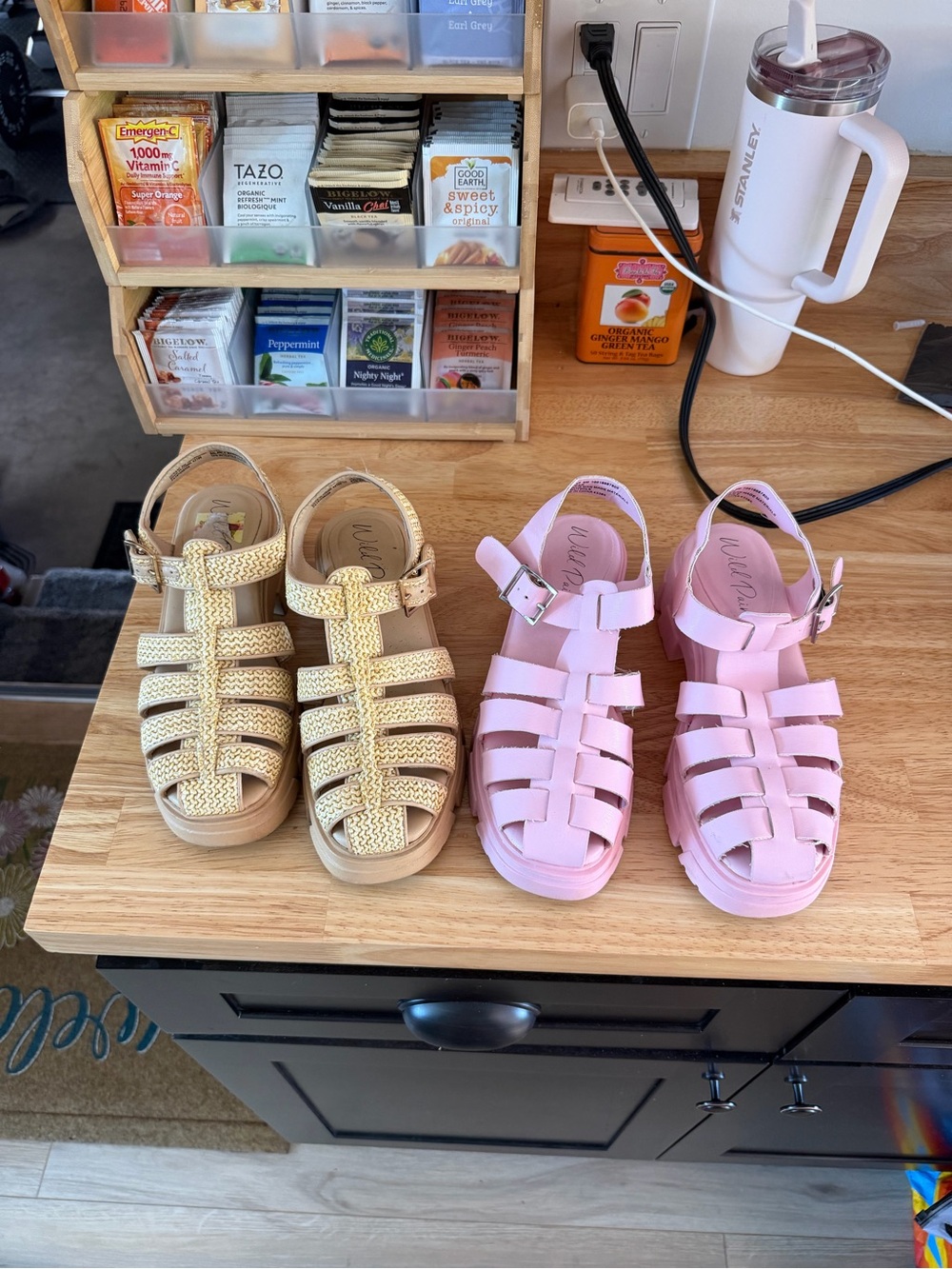 2 pairs -! Wild Pair Womens Sandals  size 6M